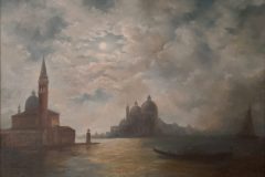 Venise et le grand canal sous la lune - 2007 - Huile sur toile