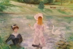 Au parc, d'après Berthe Morisot - Huile sur toile