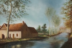 Maison solognote - 2004 - Huile sur toile - 35*27 - 5F