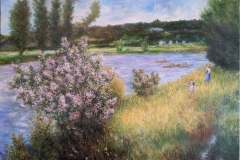 Le rosier d'après Renoir - 2013 - Huile sur toile - 65*50 - 15 P