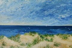 Les dunes à Montalivet - 2020 - Huile sur panneau