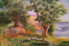 Paysage provencal d’après Renoir - 2009 - Huile sur toile -  8 F  -   46*38