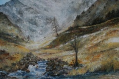 Torrent glacé - 2019 - 10 F	55*46 - Huile sur toile